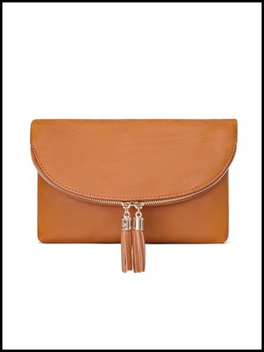 Women's Envelope Clutch Crossbody Purse with Tassels, Faux Leather, Multiple